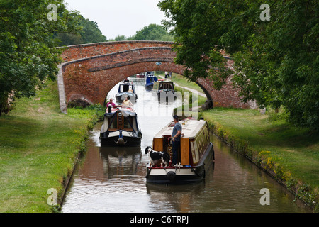 Der Oxford Canal in der Nähe von Braunston, Northamptonshire Stockfoto