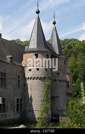 Burg in der Stadt Spontin, Ardennen, Belgien Stockfoto