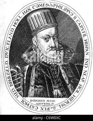 Philipp II. von Spanien (1527-1598) König von Spanien, Portugal, Neapel und Sizilien Stockfoto