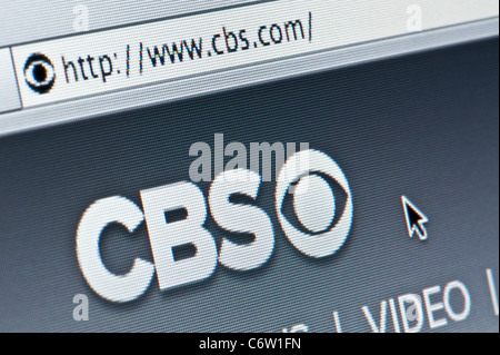 Nahaufnahme von der CBS-Logo auf ihrer Website gesehen. (Nur zur redaktionellen Verwendung: print, TV, e-Book und redaktionelle Webseite). Stockfoto