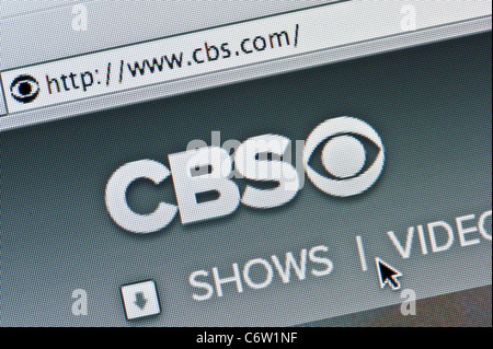 Nahaufnahme von der CBS-Logo auf ihrer Website gesehen. (Nur zur redaktionellen Verwendung: print, TV, e-Book und redaktionelle Webseite). Stockfoto