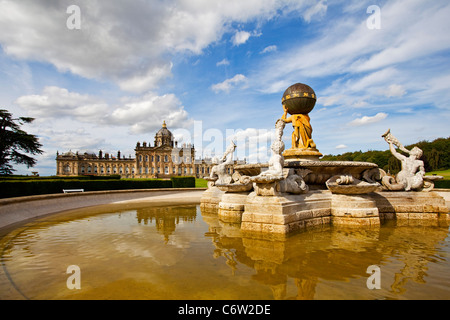 Die Atlas Brunnen Castle Howard North Yorkshire UK Stockfoto