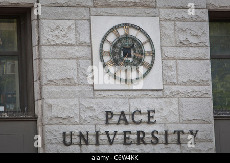 Pace University ist im New Yorker Stadtteil Manhattan, NY, Donnerstag, 4. August 2011 abgebildet. Stockfoto