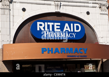 Ein Rite Aid Apotheke ist in New York City, New York Montag, 1. August 2011 abgebildet. Stockfoto