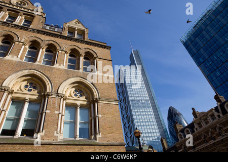 Detail der Londoner Liverpool Station, äußere Aufbau Stockfoto