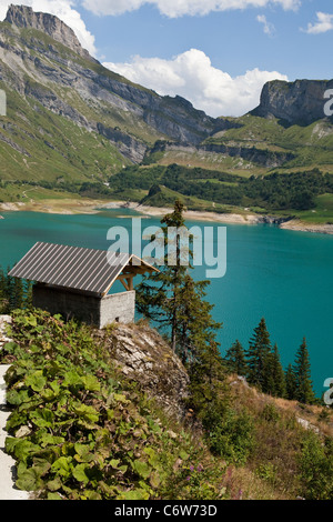 Die "Cormet de Roselend" in den französischen Alpen Stockfoto