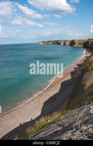 Blick von Pointe Du Hoc, Normandie Frankreich Stockfoto