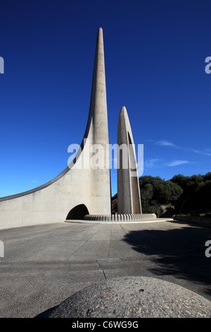 Das Taal Monument auf Paarl Rock ist eines der berühmtesten Denkmäler von Afrikaans und die Sprache Afrikaans gewidmet. Stockfoto