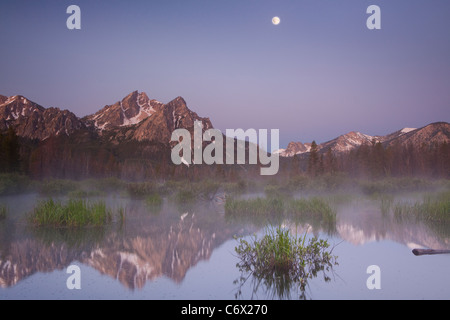 Stanley See, Sägezahn Berge, Lachs-Challis National Forest, Idaho Stockfoto