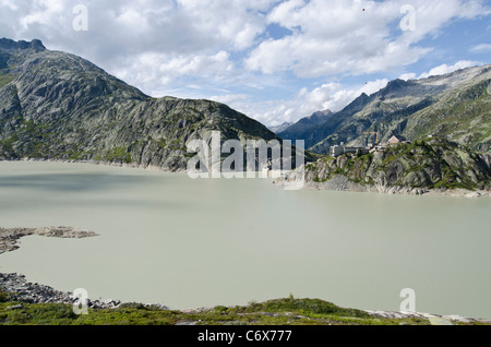 Grimselpass Stausee der Schweiz Stockfoto