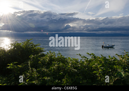 Genfer See Genfersee vom Südufer Stockfoto