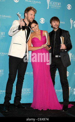 Lady Antebellum The 45th Annual Academy of Country Music Awards Presse-Lounge in der MGM Grand Garden Arena Las Vegas, Nevada -- Stockfoto
