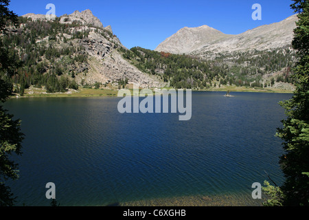 mountain lake in the Wind River Range of Wyoming Stockfoto
