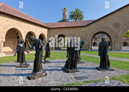 Die Bürger von Calais Skulpturen von Auguste Rodin an der Stanford University, Palo Alto, Kalifornien, USA. JMH5200 Stockfoto