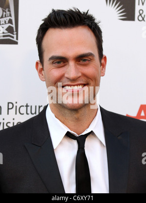 Cheyenne Jackson 5. Annual "A Fine Romance" Benefit für den Motion Picture & Fernsehfonds Austria statt bei 20th Century Fox, Stufe 8 Stockfoto