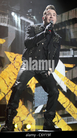 Shane Filan Westlife die live in der Odyssey Arena Belfast, Nordirland - 02.05.10 Stockfoto