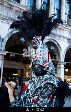 Kostümierte Teilnehmer der Karneval in Venedig Italien. Stockfoto