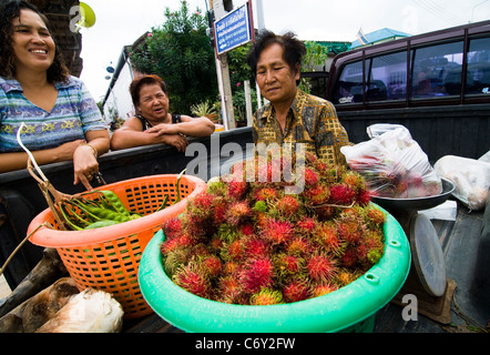 Rambutan Frucht ist sehr beliebt in Thailand und Südostasien. Stockfoto