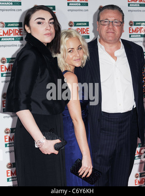 Lois Winstone, Jaime Winstone und Ray Winstone Jameson Empire Film Awards statt im Grosvenor House Hotel - Anreise. London, Stockfoto