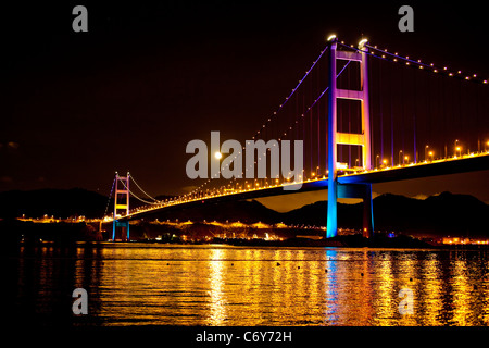 Hong Kong Tsing Ma Brücke Stockfoto