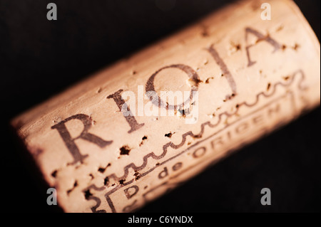 Rioja Weinkorken closeup Stockfoto