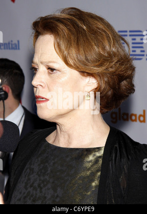 Sigourney Weaver 21. jährlichen GLAAD Media im Marriott Marquis Hotel Awards. New York City, USA-13.03.10 Stockfoto