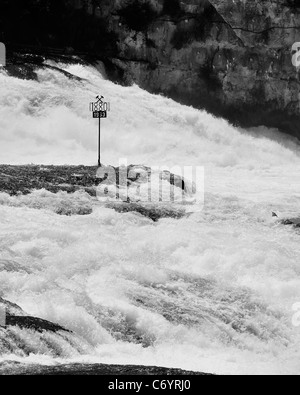 Rheinfall; Hine; Fluss; Anziehungskraft; Schweiz Stockfoto