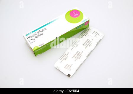 Prednisolon Tabletten Kortikosteroide (Steroide Medikamente) Stockfoto