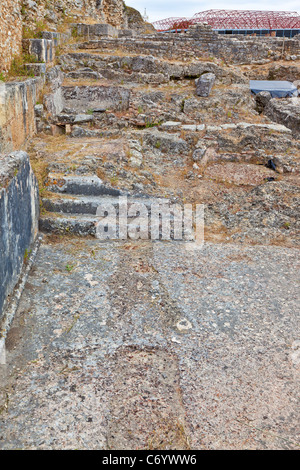 Natatio der Bäder von der Wand (Thermae) in Conimbriga, Ruinen die am besten erhaltene römische Stadt in Portugal. Stockfoto