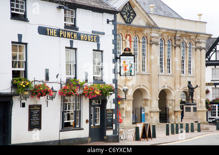 Das Punch-Haus und Shire Hall Monmouth Monmouthshire Wales Stockfoto