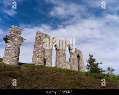 dh FYRISH HILL ROSS CROMARTY Fyrish Hill Monument erbaut von Sir Hector Munro Historic Torly Stockfoto