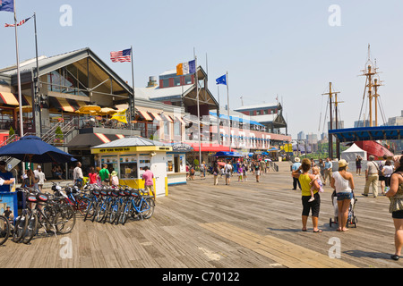 South Street Seaport Historic District in New York City Stockfoto