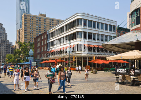 South Street Seaport Historic District in New York City Stockfoto