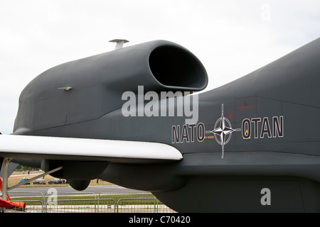 Northrop Grumman RQ-4 Global Hawk UAV (unmanned aerial vehicles) auf der Farnborough International Airshow Stockfoto
