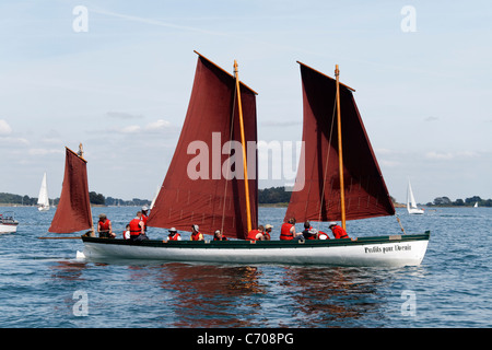 Gig (Bantry Bay Gig), Woche der Golf von Morbihan (Bretagne, Frankreich). Stockfoto