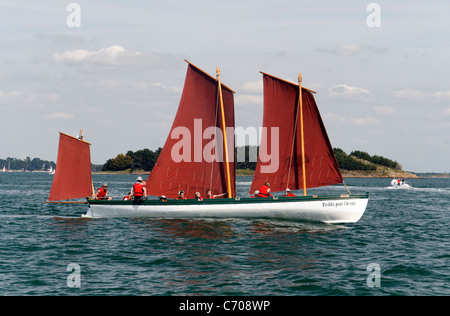 Gig (Bantry Bay Gig), Woche der Golf von Morbihan (Bretagne, Frankreich). Stockfoto