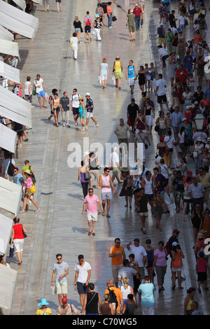 Die Hauptstraße in Dubrovnik Altstadt - Stradun Stockfoto