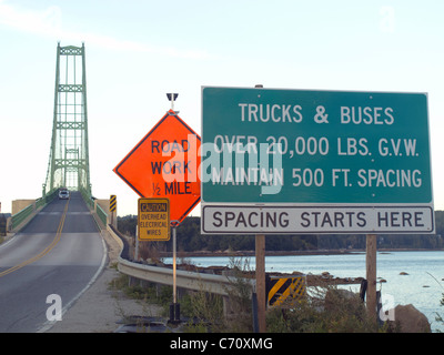 Deer Isle Brücke in Maine Stockfoto