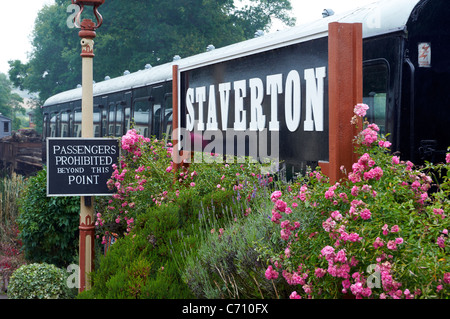 South Devon Railway - eine erhaltene GWR Stichstrecke zwischen Holne und Totnes in Devon, Südengland. Stockfoto