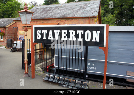 South Devon Railway - eine erhaltene GWR Stichstrecke zwischen Holne und Totnes in Devon, Südengland. Stockfoto