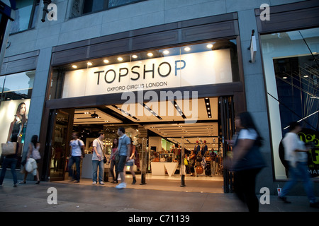 Topshop, Oxford Circus, London, England, Vereinigtes Königreich Stockfoto