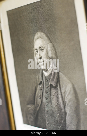 Drucken des 18. Jahrhunderts englischen Landschaftsarchitekten Lancelot 'Capability' Brown basierend auf das Porträt von Nathaniel Dance Stockfoto