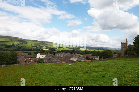 Der kleine Markt Stadt Hawes North Yorkshire an der Spitze des Wensleydale in Yorkshire Dales National Park England UK Stockfoto