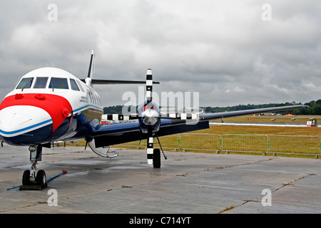 British Aerospace BAe Jetstream 31 G-NFLA Cranfield University auf der Farnborough International Airshow Stockfoto