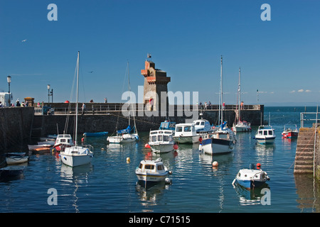 Lynmouth Harbour in North Devon an einem sonnigen Tag Stockfoto