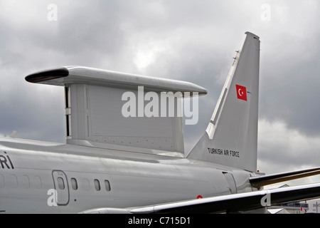 Türkische Luftwaffe (Türk Hava Kuvvetleri) Boeing 737-7ES Wedgetail N360BJ auf der Farnborough International Airshow Stockfoto