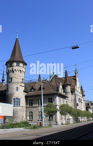 Schweizerisches Landesmuseum zu sehen von außen Hauptbahnhof Zürich, Zürich, Schweiz. Stockfoto