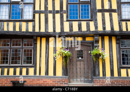 Halbe Fachwerkhaus Gebäude auf Broad Street Ludlow Shropshire England Stockfoto