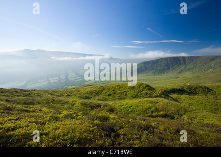 Craig Cerrig-Gleisiad (rechts) vom Fan Frynych. Craig Cerrig-Gleisiad National Nature Reserve. Brecon Beacons. Wales. VEREINIGTES KÖNIGREICH. Stockfoto