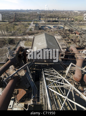 Panoramablick auf Landschaftspark Duisburg-Nord-Park in Duisburg Deutschland Stockfoto